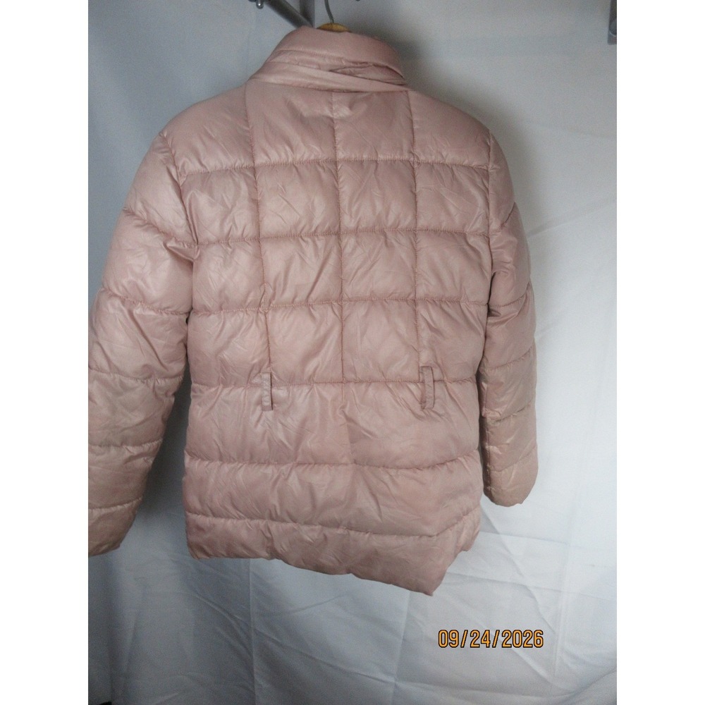 Michael Kors Girls Pink Quilted Puffer Jacket Coat Size 10/12 MK Logo - Picture 3 of 7